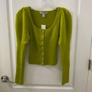 NWT Urban Outfitters Puff-Sleeve Cardigan